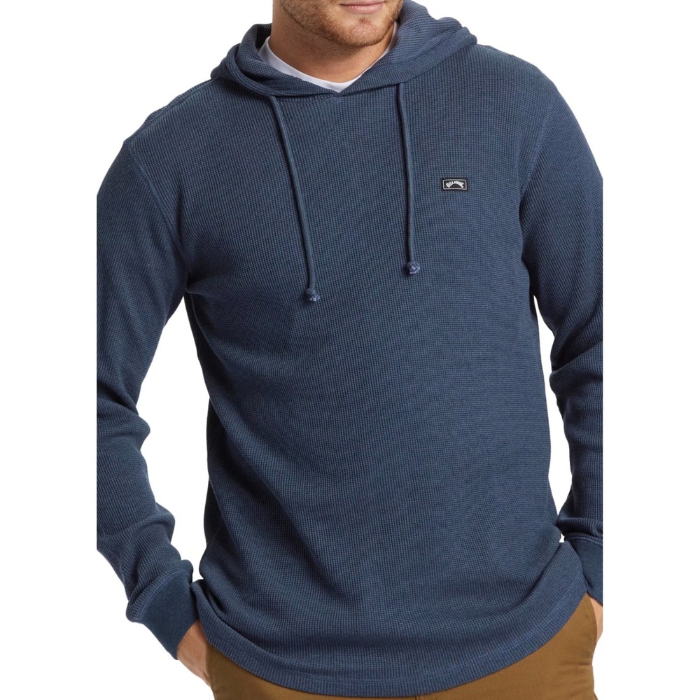 Billabong Men's Keystone Pullover Thermal Hoodie Shirt Navy Blue SZ S NEW